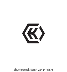 Letters COK OCK Hexagon Logo