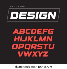 Letters collection. Italic bold geometric alphabet, geometrical design. Sport game vector font template on black background.