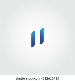 The letters I and I combined Icon Logo Templates. II Initial Vector Design Element For Download