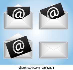 Letters contact icons