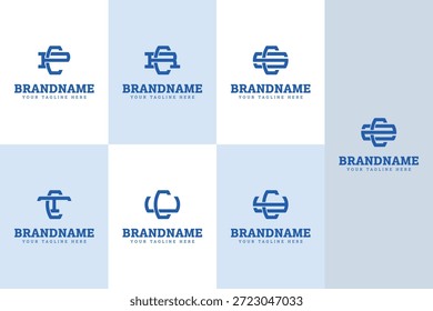 Letras CP CR CS CT CU CY CZ Monograma Conjunto de logotipos, para PC RC SC TC UC YC ZC iniciais