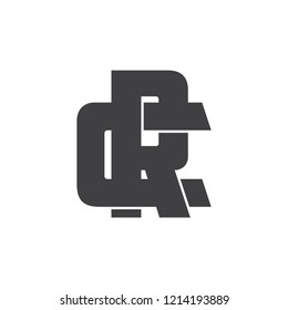 letters cr linked overlapping logo 
