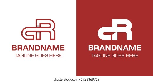 Letras Conjunto de logotipos com Monograma CR, adequado para qualquer marca com iniciais RC ou CR