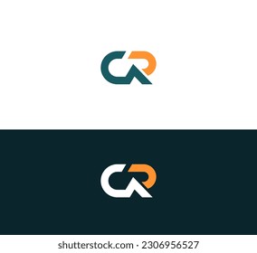 Letters CR, RC joint logo icon vector element.