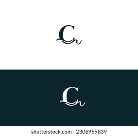 Letters CR, RC joint logo icon vector element.