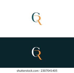 Letters CR, RC joint logo icon vector element.