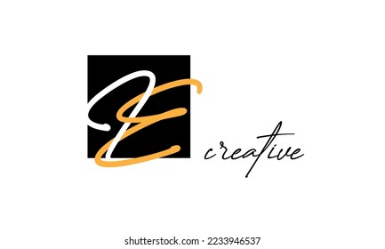 IE letters creative modern font logo design