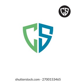 Letters CS Shield Logo Design