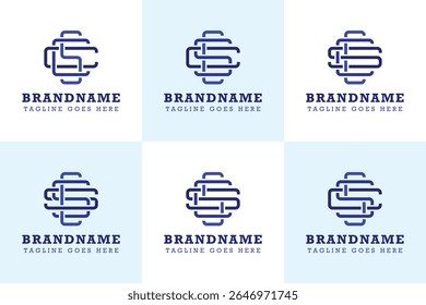 Letras CSC SCC CSS SCS SCS SSC Monograma Conjunto de logotipo, adequado para qualquer marca