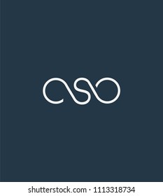 Letters CSO Joint logo icon vector element.