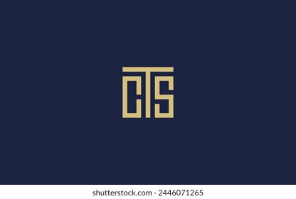 letters cts with square logo icon design vector design template inspiration