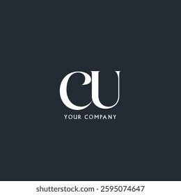 Letters CU Joint logo icon vector template.