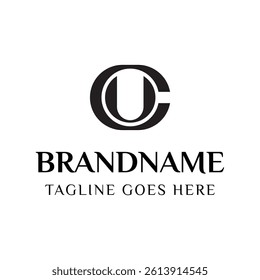 Letters CU Monogram Logo, for any business or identity with CU or UC initials