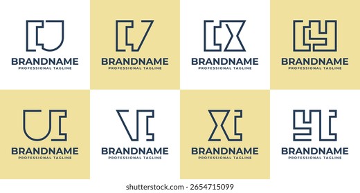 Letras CU UC CV CX XC CY YC Monograma Logotipo
