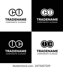 Letters CU and UC Infinity Logo, suitable for business with CU or UC related to Eternity