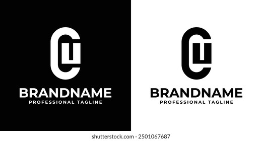 Letters CU or UO Monogram Logo Set, for any business with CU, UC, UO, or OU initials