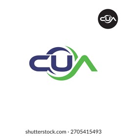 Letras CUA Logotipo Iniciales Acrónimo