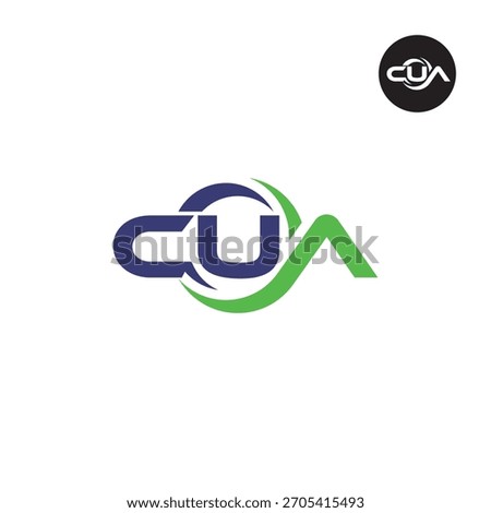 Letters CUA Logo Initials Acronym