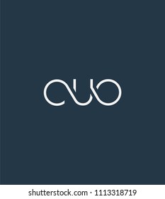 Letters CUO Joint logo icon vector element.