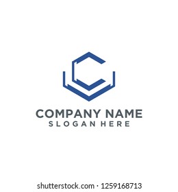 letters CV geometric logo design inspiration
