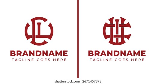 Letras CW y WC Monogram Logo, adecuado para negocios con iniciales WC o CW