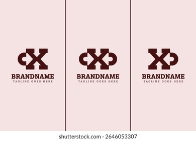 Letras CX CXD XD Monograma Logotipo, para iniciais CX XC CXD CDX XCD XDC DCX XD DX