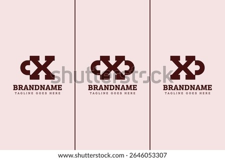 Letters CX CXD XD Monogram Logo, for CX XC CXD CDX XCD XDC DXC DCX XD DX initials