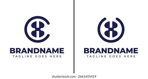 Letras CX y UX Monogram Logo, para cualquier marca con iniciales CX XC UX XU