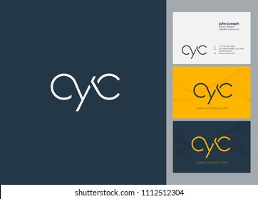 Letters CYC Logo Icon With Business Card Vector Template.

