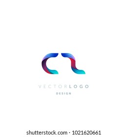 Letters CZ, C&Z logo, multi colour letters icon vector template.

