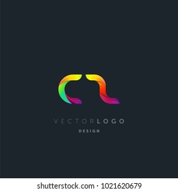 Letters CZ, C&Z logo, multi colour letters icon vector template.

