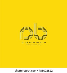 Letters D & B joint logo icon. Stroke letter vector element.
