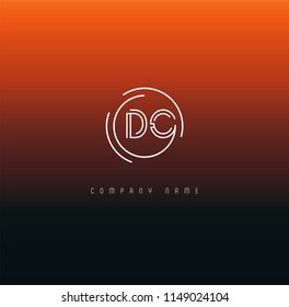 Letters D C Joint logo icon vector element.
