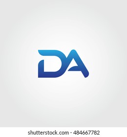 The letters D and A combined Icon Logo Templates. DA Initial Vector Design Element For Download