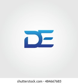 The letters D and E combined Icon Logo Templates. DE Initial Vector Design Element For Download