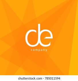 Letters D E Logo Icon with Business Card Template Vector.
