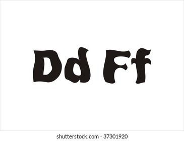 Letters D and F
