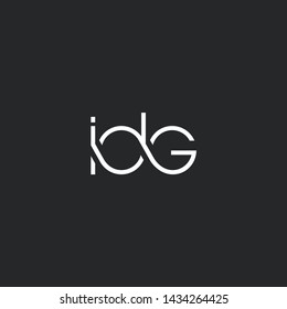 Letters I D G Joint logo icon vector element.