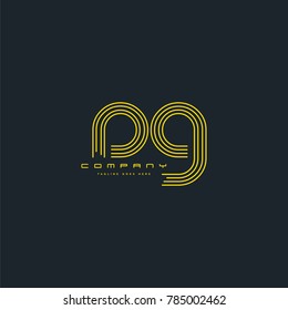 Letters D & G joint logo icon. Stroke letter vector element.
