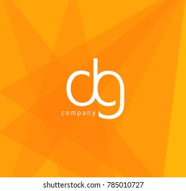 Letters D G Logo Icon with Business Card Template Vector.

