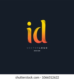 Letters I & D joint logo icon vector element.
