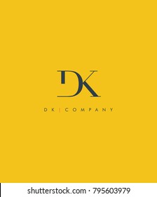Letters D K joint logo icon vector element.