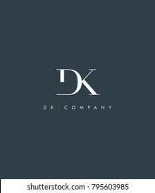 Letters D K joint logo icon vector element.