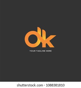 Letters D & K logo icon vector template.
