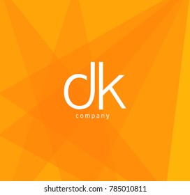 Letters D K Logo Icon with Business Card Template Vector.
