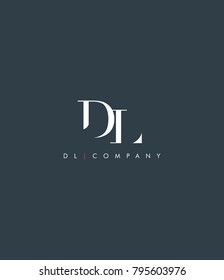 Letters D L joint logo icon vector element.