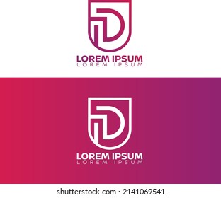 Letters D and I  logo  design template elements
