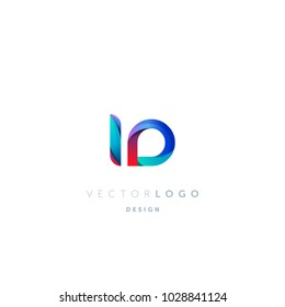 Letters I D, I & D logo, multi colour letters icon vector template.