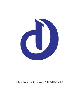 letters d loop design logo vector