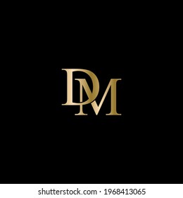 Letters D M logo design. Vector illustration.